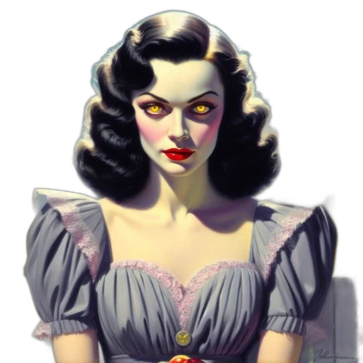 face, dress, jewelry, comic book art, concept art, cartoon, fantasy art, red transparent PNG cut-out