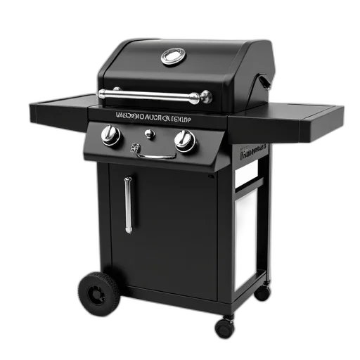3d render, photorealistic, modern, black, gas, grill, sleek, design transparent PNG cut-out