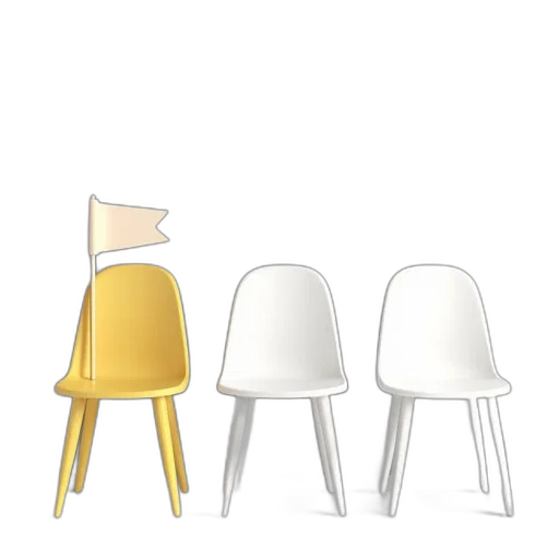 furniture, hat, 3d render, concept art, photorealistic, golden, monochrome, pastel transparent PNG cut-out