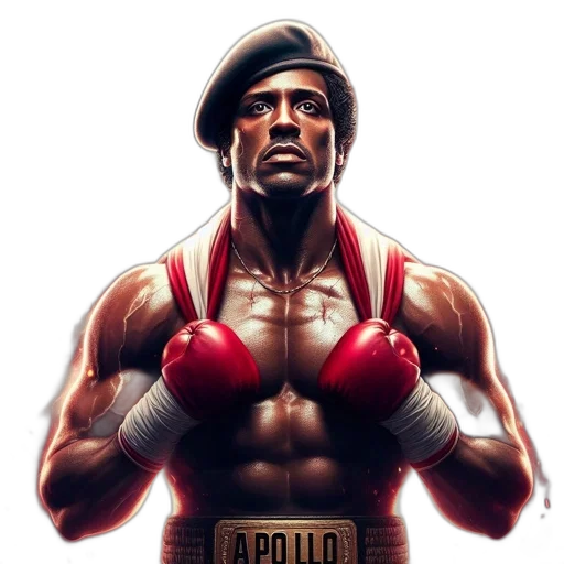 animal, comic book art, concept art, photorealistic, cartoon, muscular, man, beret transparent PNG cut-out