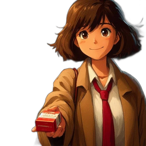 jacket, food, face, weapon, anime, pixel art, concept art, photorealistic transparent PNG cut-out