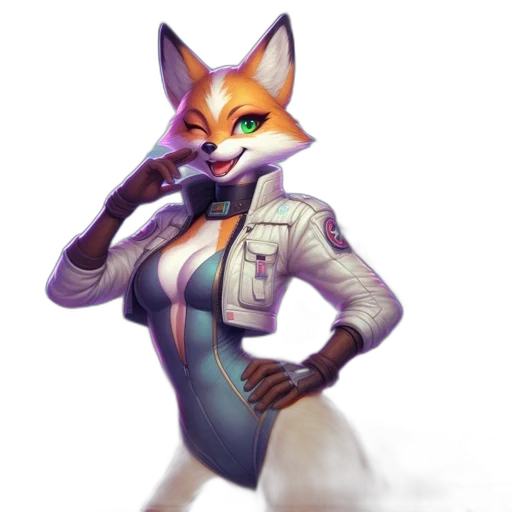 staff, jacket, robot, animal, concept art, cyberpunk, fantasy art, 3d render transparent PNG cut-out