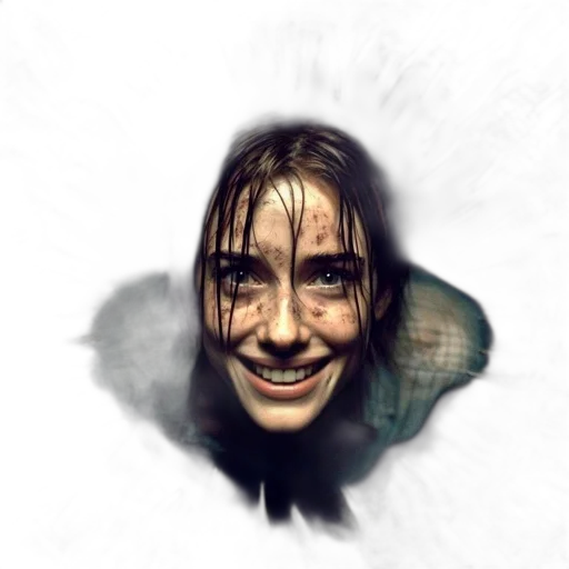 face, mask, creature, umbrella, photorealistic, concept art, comic book art, pixel art transparent PNG cut-out