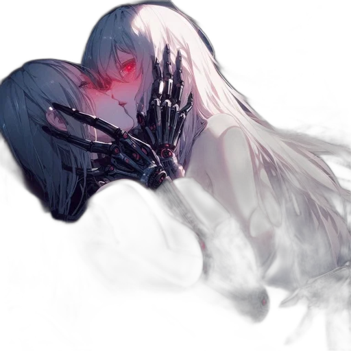 mask, creature, robot, weapon, concept art, cyberpunk, watercolor, fantasy art transparent PNG cut-out