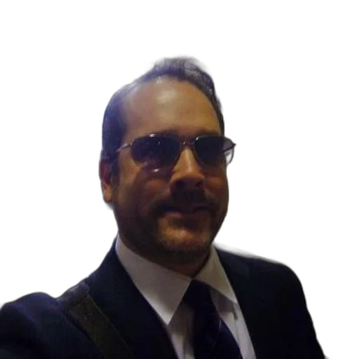 staff, face, jacket, photorealistic, man, suit, sunglasses, stands transparent PNG cut-out