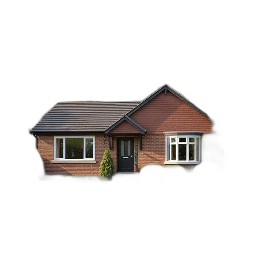 building, 3d render, bedrooms, detached, bungalow, helens, park, rotherham transparent PNG cut-out