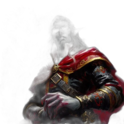 sword, mask, face, dragon, concept art, fantasy art, photorealistic, oil painting transparent PNG cut-out