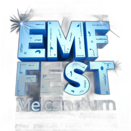 promotional, poster, event, called, emf, fest, blue, white transparent PNG cut-out