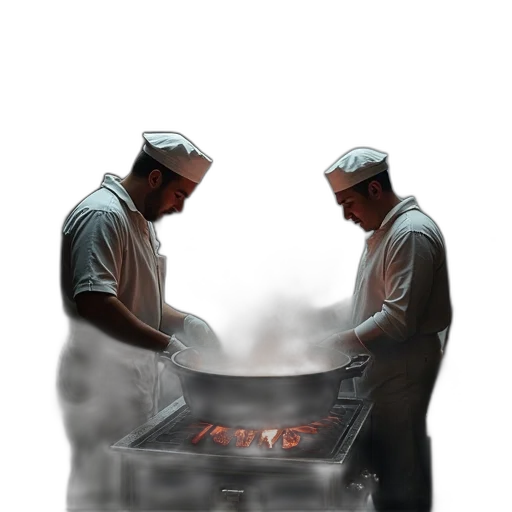 food, staff, robot, weapon, photorealistic, 3d render, concept art, oil painting transparent PNG cut-out