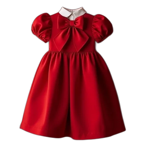 dress, red, redvalent, bow transparent PNG cut-out