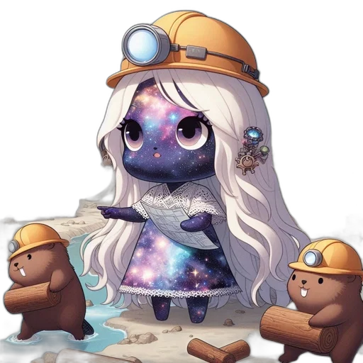 staff, robot, creature, concept art, fantasy art, pixel art, cartoon, outer space transparent PNG cut-out
