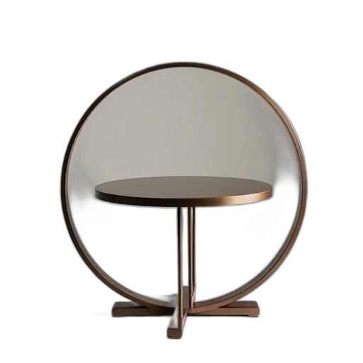 furniture, jewelry, 3d render, earth tones, round, side, table, two transparent PNG cut-out