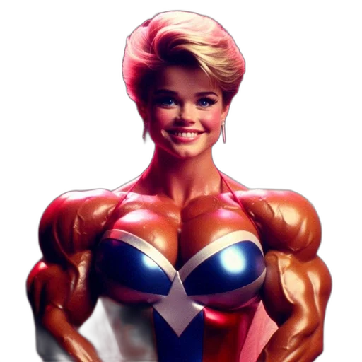 comic book art, concept art, photorealistic, cartoon, female, figure, blonde, hair transparent PNG cut-out