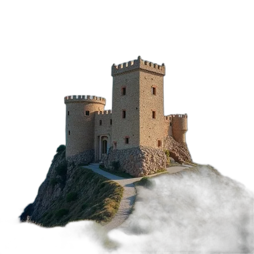 building, dragon, crown, hair, 3d render, photorealistic, fantasy art, concept art transparent PNG cut-out