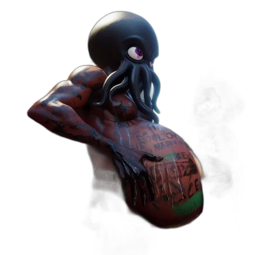 creature, robot, mask, animal, concept art, 3d render, fantasy art, pixel art transparent PNG cut-out