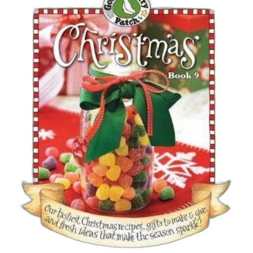 festive, book, cover, green, white, plaid, background, featuring transparent PNG cut-out