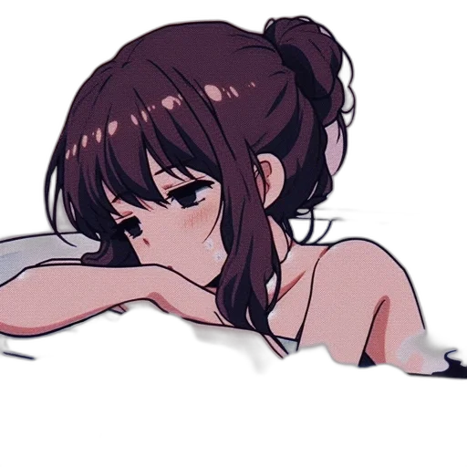 mask, hair, anime, pixel art, concept art, cartoon, neon lights, dark transparent PNG cut-out