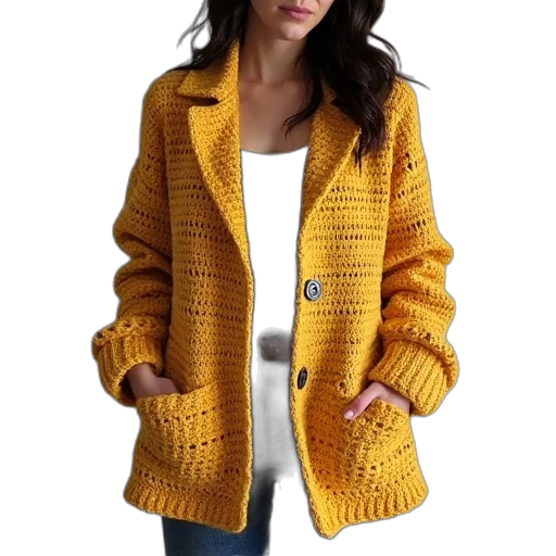jacket, dress, golden, monochrome transparent PNG cut-out