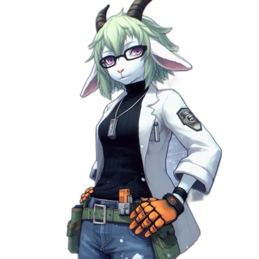 staff, jacket, animal, weapon, concept art, pixel art, cartoon, anime transparent PNG cut-out