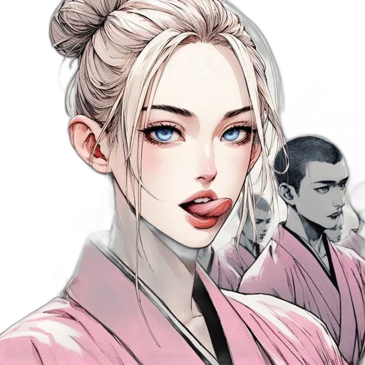 face, staff, anime, fantasy art, concept art, photorealistic, rain, pastel transparent PNG cut-out