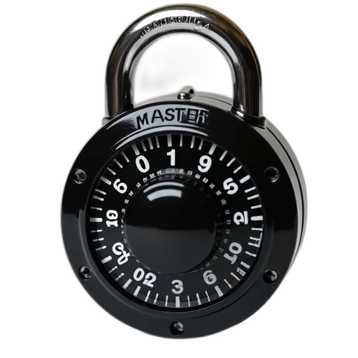 jewelry, weapon, black, silver, combination, lock, numbers, word transparent PNG cut-out