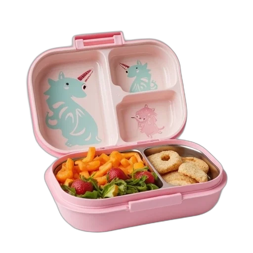 food, little, lunch, box, company, unicorn, compartment, stainless transparent PNG cut-out