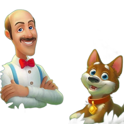 staff, animal, concept art, 3d render, cartoon, photorealistic, man, wearing transparent PNG cut-out