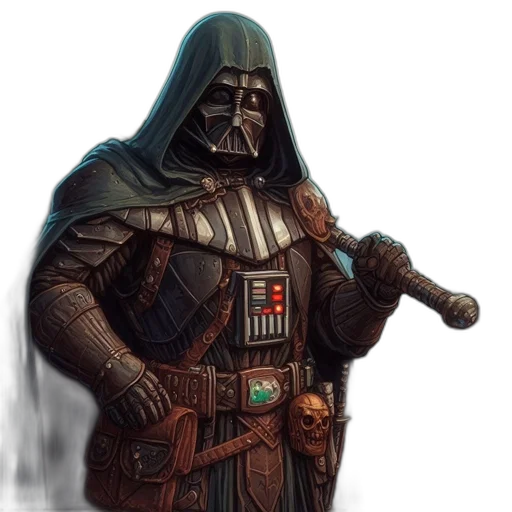 staff, sword, weapon, concept art, fantasy art, pixel art, comic book art, dark transparent PNG cut-out