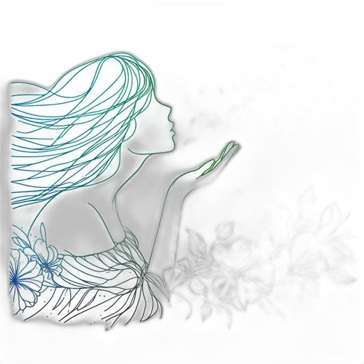 flower, hair, crown, jewelry, fantasy art, concept art, photorealistic, watercolor transparent PNG cut-out