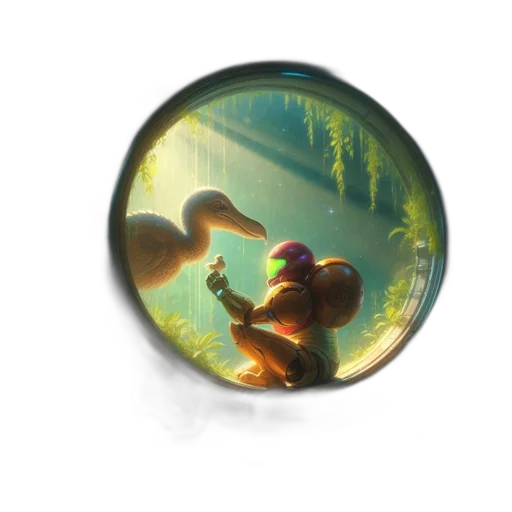 jewelry, creature, concept art, 3d render, fantasy art, photorealistic, underwater, forest transparent PNG cut-out