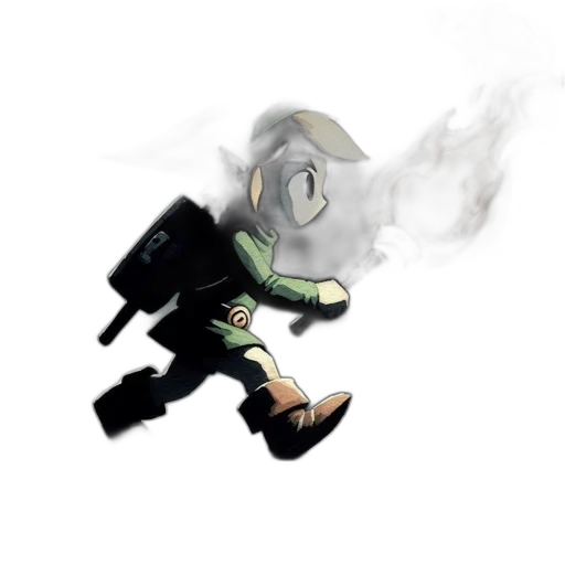 mask, robot, weapon, staff, concept art, pixel art, fantasy art, comic book art transparent PNG cut-out