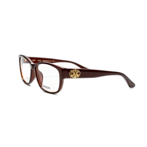 pair, brown, eyeglasses, gold, frame, decorative, emblem, right transparent PNG cut-out