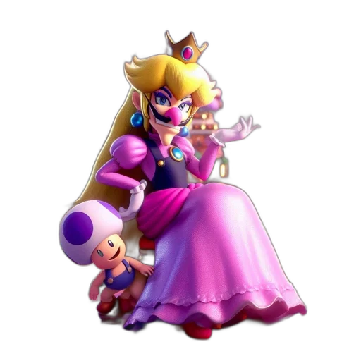 crown, dress, weapon, staff, concept art, 3d render, vaporwave, pixel art transparent PNG cut-out