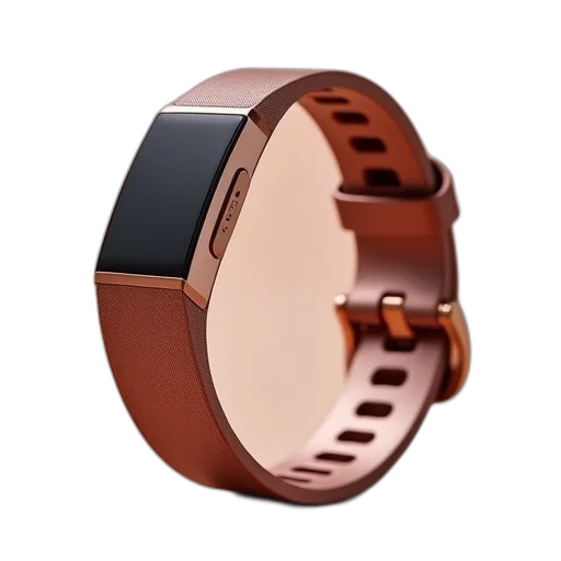 jewelry, 3d render, fitbit, sport, bracelet, rose, gold transparent PNG cut-out