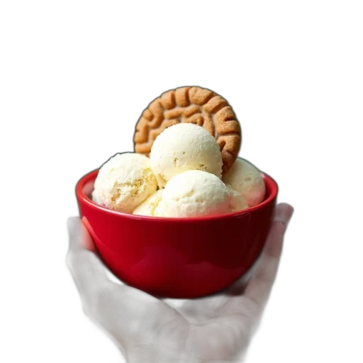 food, 3d render, photorealistic, person, hand, holding, red, bowl transparent PNG cut-out