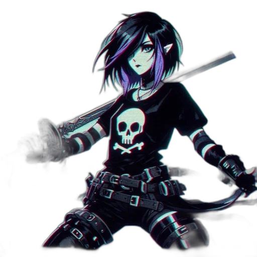 weapon, sword, staff, concept art, pixel art, fantasy art, cyberpunk, neon lights transparent PNG cut-out