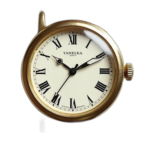 jewelry, 3d render, photorealistic, close-up, image, vintage, wristwatch, brown transparent PNG cut-out