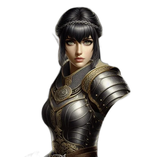 sword, face, jewelry, staff, fantasy art, photorealistic, concept art, comic book art transparent PNG cut-out