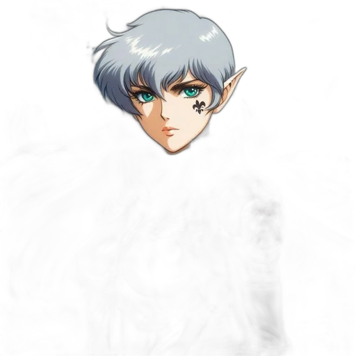 face, mask, creature, staff, anime, watercolor, concept art, pixel art transparent PNG cut-out