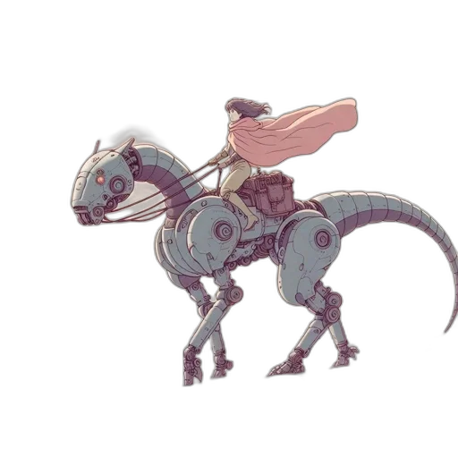 dragon, robot, creature, animal, concept art, fantasy art, watercolor, 3d render transparent PNG cut-out