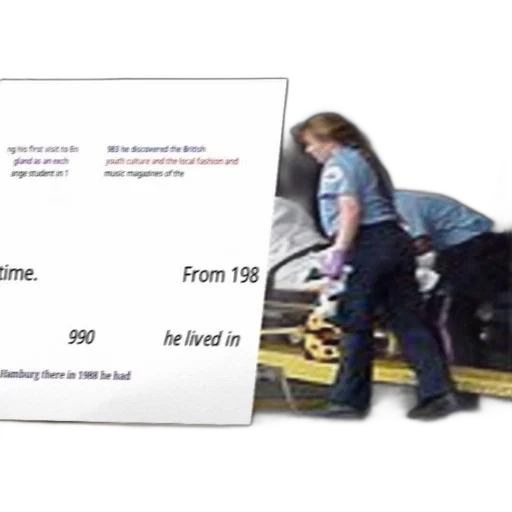 staff, person, seen, background, blurred, image, text, overlay transparent PNG cut-out