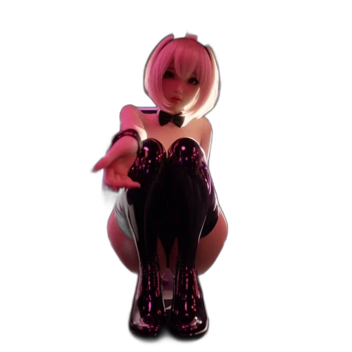 dress, robot, bottle, staff, 3d render, concept art, cyberpunk, anime transparent PNG cut-out