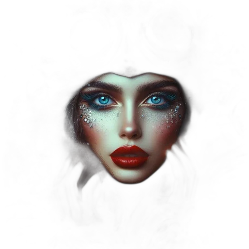 face, mask, jewelry, crown, fantasy art, photorealistic, concept art, pixel art transparent PNG cut-out