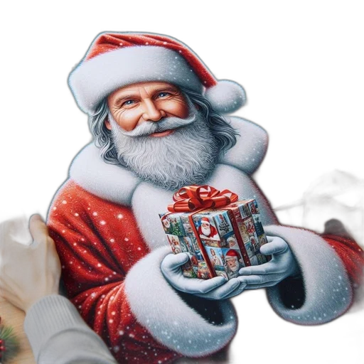 photorealistic, 3d render, santa, claus, depicted, meticulously, detailed, illustration transparent PNG cut-out