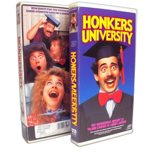underwater, two, vhs, tapes, labelled, honkers, university, display transparent PNG cut-out