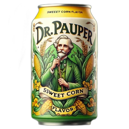 bottle, antique-styled, pauer, sweet, corn, label, features, man transparent PNG cut-out