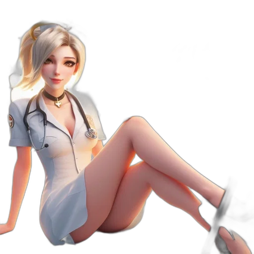 staff, dress, robot, concept art, pixel art, photorealistic, 3d render, neon lights transparent PNG cut-out