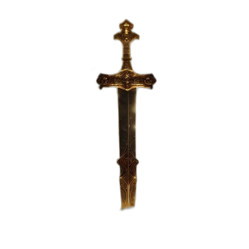 sword, staff, weapon, jewelry, 3d render, elaborate, depicted, against transparent PNG cut-out
