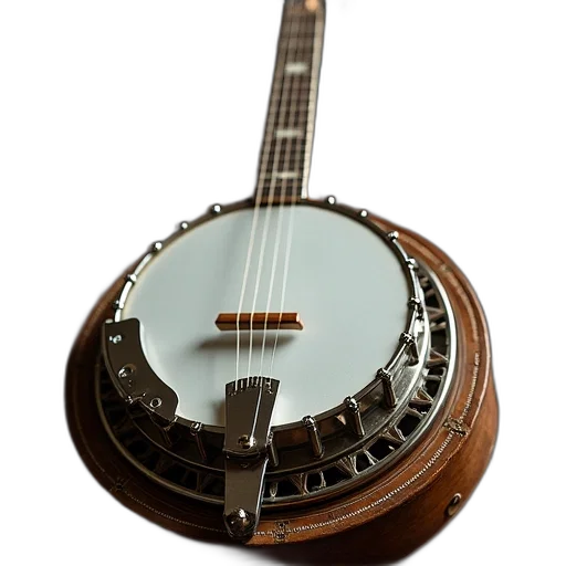 weapon, 3d render, photorealistic, banjo, designed, author, opened, reveal transparent PNG cut-out