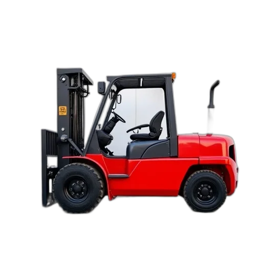 car, weapon, red, forklift, black, seat, large, tire transparent PNG cut-out